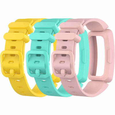 

ECSEM Bands for Fitbit Ace 2 Band Straps for Kids Silicone Wrist Strap Bracelet Compatible with Fitbit Inspire HR