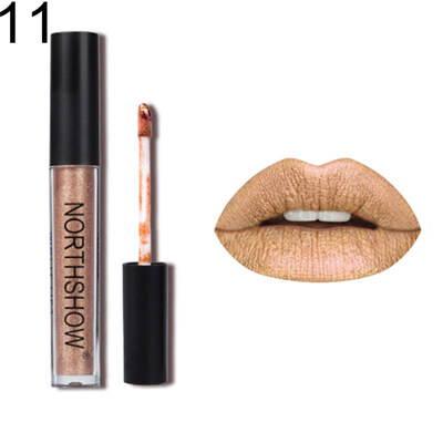 

NORTHSHOW Matte Metallic Non Sticky Lip Gloss Glaze Long Lasting Liquid Lipstick