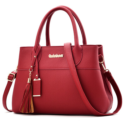 

Handbag tide Korean version of simple fashion Joker large-capacity middle-aged&old mother womens bag shoulder slung