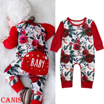 

CHRISTMAS Baby Boy Girl Romper Xmas Jumpsuit Newborn Infant Outfits Clothes