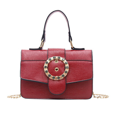 

Women Diamond Messenger Bags PU Leather Crossbody Bag Designer Handbag Chain Mobile Phone Shoulder Bag T2G