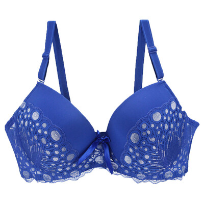 

Toponeto Large Rear Double-row Buckled Bra Women Gathering Adjustable Lace Underwear