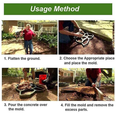 

Garden Path Maker Mold DIY Paving Cement Brick Stone Road Concrete Mould