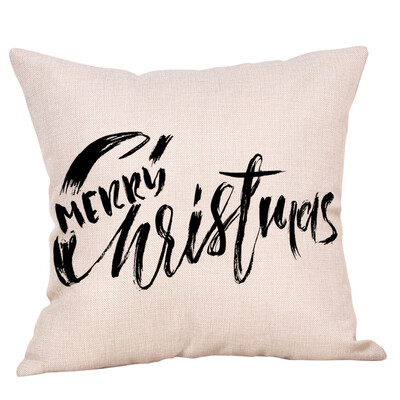 

Tailored Christmas Pillow Case Glitter Cotton Linen Sofa Throw Cushion Cover Home Decor