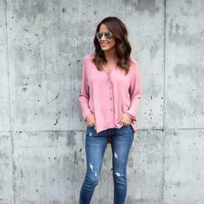 

Fashion Womens Ladies Long Sleeve Loose Blouse Casual Shirt Summer Tops T-Shirt