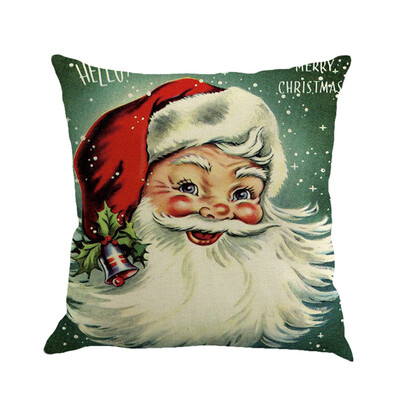

Siaonvr Christmas Printing Dyeing Sofa Bed Home Decor Pillow Cover Cushion Cover A