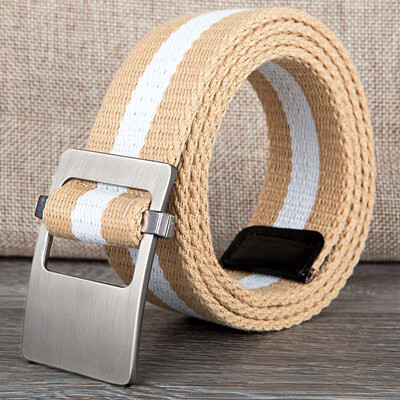 

Canvas belt fashion stripe canvas Alloy buckle Men belt trend casual Men&Women sport cowboy pants belt 110-140cm