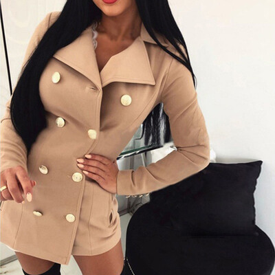 

Women Slim Double-breasted Business Office Blazer Suit Coat Jacket OL Outwear