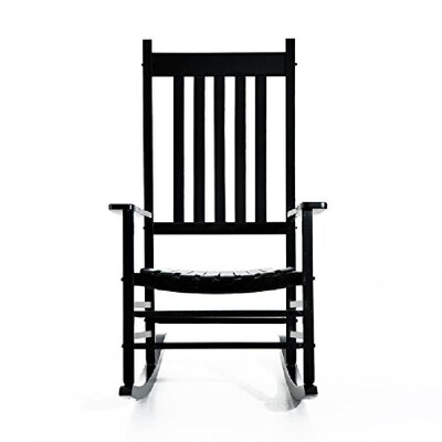 

Wooden Outdoor Rocking Chair - Black