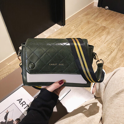 

Qiao Bani 2018 new Korean chic fashion hit color small square bag ribbon shoulder diagonal female bag factory direct sales