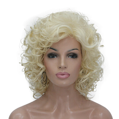 

StrongBeauty Short Super Curly Blonde Full Synthetic Wig Full Wigs