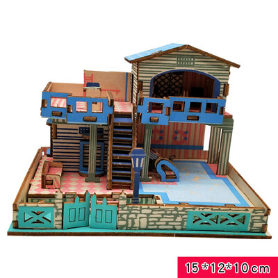 

Tailored 3D Wooden Puzzle DIY Building Model Dollhouse Style House Jigsaw Puzzle Kid Toys