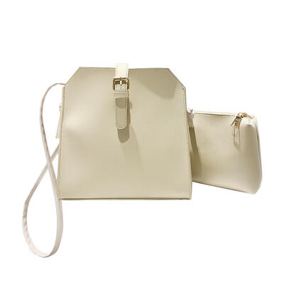 

2pcsset Solid Color Shoulder Handbags Women Leather Crossbody Bags Clutch