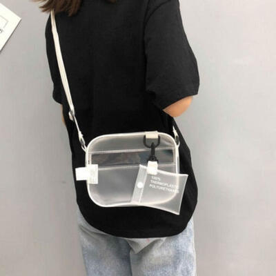 

Women&39s Shoulder Bag PVC Jelly Transparent Messenger Handbags Purse Fashion