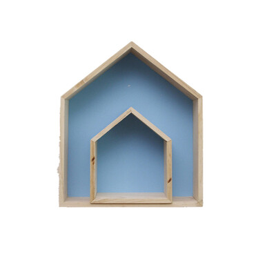 

Toponeto Wooden House Shelf Display Units Unique Home Hanging Racks Urban Two-piece Suit