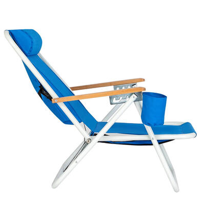 

Superhard High Load Outdoor Camping Adjustable Beach Chair Blue