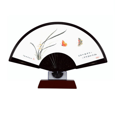 

Chinese Eggshell Porcelain Art Folding Fan Double-sided Glazed Painting Folding Fan Best Gifts for Family Friends&Lovers