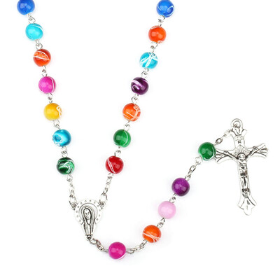 

Catholic Christian Cross Catholic Rosary Necklace