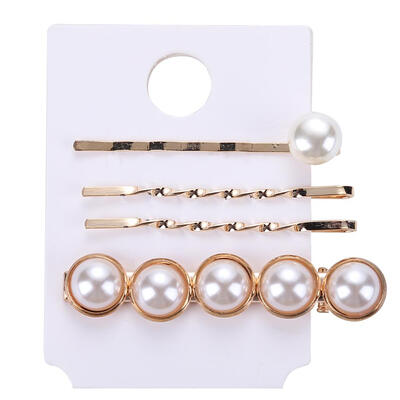 

1 Set Pearl Alloy Hair Clips Hairpin Headdress Beauty Styling Accessories