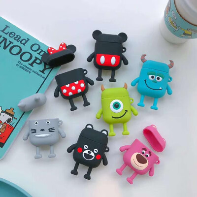 

Applicable Apple AirPods Minnie Wireless Bluetooth Headset Set Mickey Cute Stereo Silicone Case ins Female blue