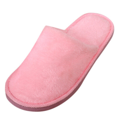 

Rose Women Warm Home Plush Soft Slippers Indoors Anti-slip Winter Floor Bedroom Shoes