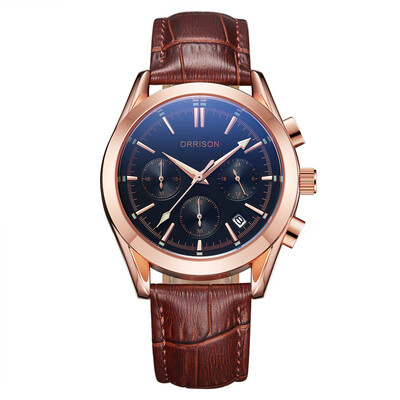 

Orison Mens Watch Three-Eye Luminous Fashion Shi Ying High School Mens Watch Student Waterproof Belt Watch