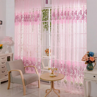 

Window Curtain Pattern Sheer Voile Tulle Valances Home Decor for Livingroom