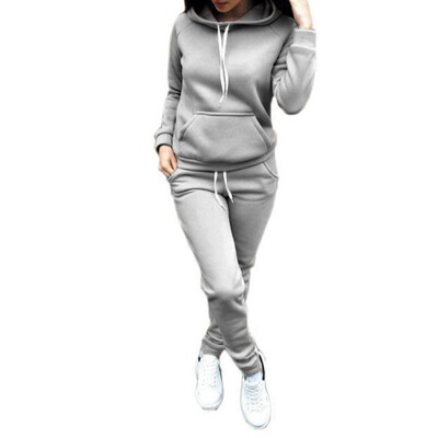 

Autumn Women Set Long Sleeve Hooded Sweatshirts Women Pullover Casual Tops And Casual Pants Women Hoodies Suit