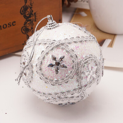 

Siaonvr Christmas Rhinestone Glitter Baubles Ball Xmas Tree Ornament Decoration 8CM