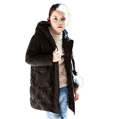 

ANJINU Childrens down jacket long section thick warm winter 13319