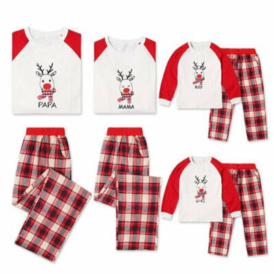 

Family Matching Christmas Pajamas Set Adult Women Mom Kid Parent-child Sleepwear