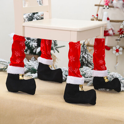 

Siaonvr 4pc Christmas Chair Leg Foot Cover Table Decoration for Party Dinner Christmas