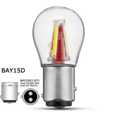 

DC12-24V LED 1157 Dual Filament Brake Stop Tail Light Bulb Globe 3W