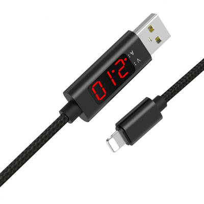 

Universal LED Digital Display USB Cable Intelligent Real-time AV Monitoring Fast Charging Line for Apple iPhone 5678
