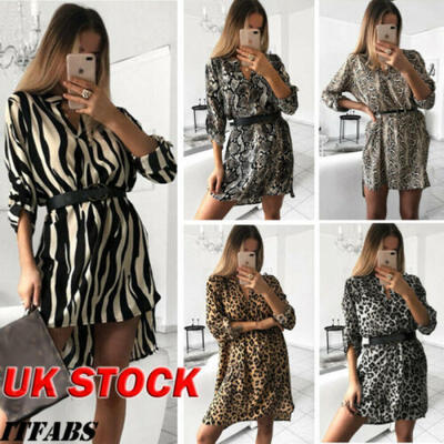 

Women Blouse Tunic Long Sleeve Ladies T Shirt Casual Loose Short Dress Tops