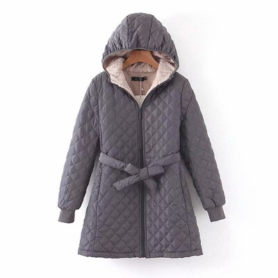 

Tailored Womens Regular Cotton Suit Plus Zipper Zipper Solid Color Warm Jacket