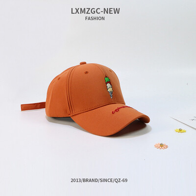 

New Korean version of the stylish baseball cap summer ice cream embroidered cap womens outdoor sun hat