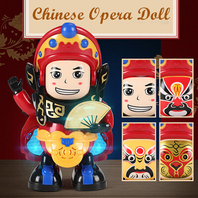 

Siaonvr Traditional Feature Chinese Opera Face Changing Doll Light Music Dance Robot Toy