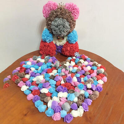 

500Pcs 35cm PE Foam Rose Artificial Flower DIY Bear Doll Wedding House Decor