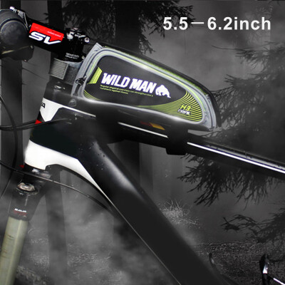 

WILD MAN Mountain Bicycle Tube Bag Saddle Pannier Phone Holder Riding Rainproof