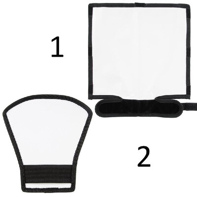 

Foldable Flash Diffuser Reflector Snoot Softbox Speedlight SilverWhite for DSLR Reflect Light Panel Bender