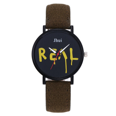 

Ladies Casual Watches Women Simple Design Mechanical Gear Dial Leather Band Analog Quartz Wrist Watches Digital Relogio &Ff