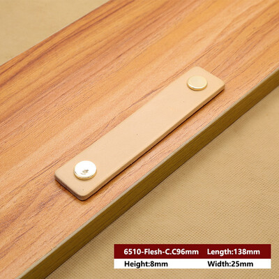 

JD Leather Handle Bag Handle Drawer Door Knob Brown Black Furniture Handle Hardware Decoration Zinc Alloy