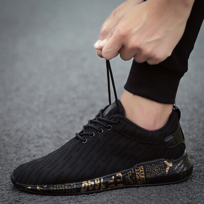 

Mens shoes Korean version of the trend of mens sports&leisure breathable wild cloth shoes running deodorant shoes