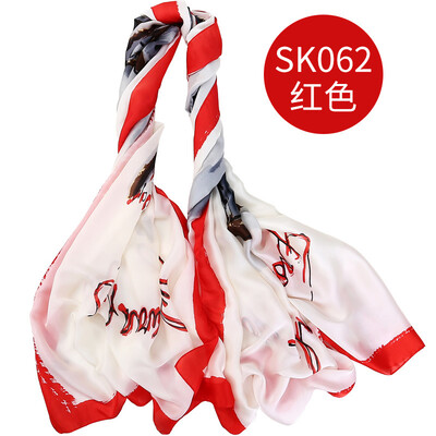 

Spring&summer new European&American style national wind simulation silk scarf beach towel sunscreen shawl scarf wholesale SK062