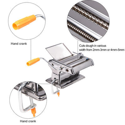 

Greensen Stainless Steel Household Pasta Making Machine Manual Noodle Maker Spaghetti Hand Cutter