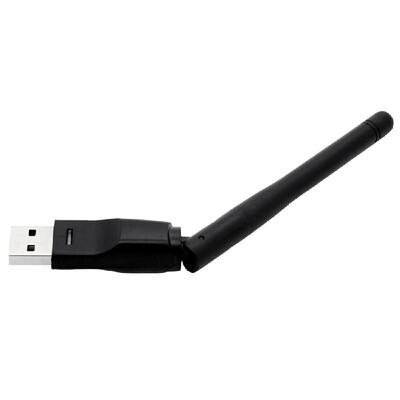 

WF01 24G Wireless WiFi Adapter USB20 Wireless Network Adapter w Antenna for Laptop Desktop Tablet PC Black