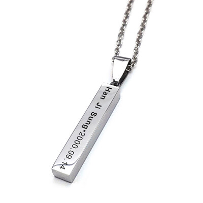 

KPOP Stray Kids Members Birthday Name Pendant Stainless Steel Necklace Boys Girls Couple Necklace Hot Gifts for Fans