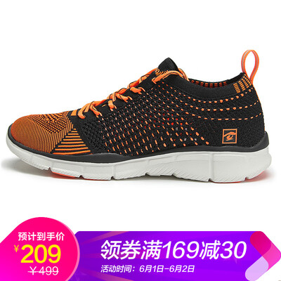 

Pathfinder TOREAD running shoes mens outdoor mesh breathable one-piece cross-country running shoes soft bottom walking shoes KFFF81370 black fluorescent orange 42