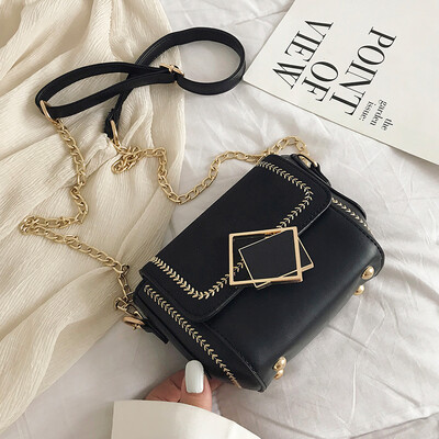 

Summer small fresh bag female 2019 new wave Korean version of the fashion scrub wild chain single shoulder slung small square bag